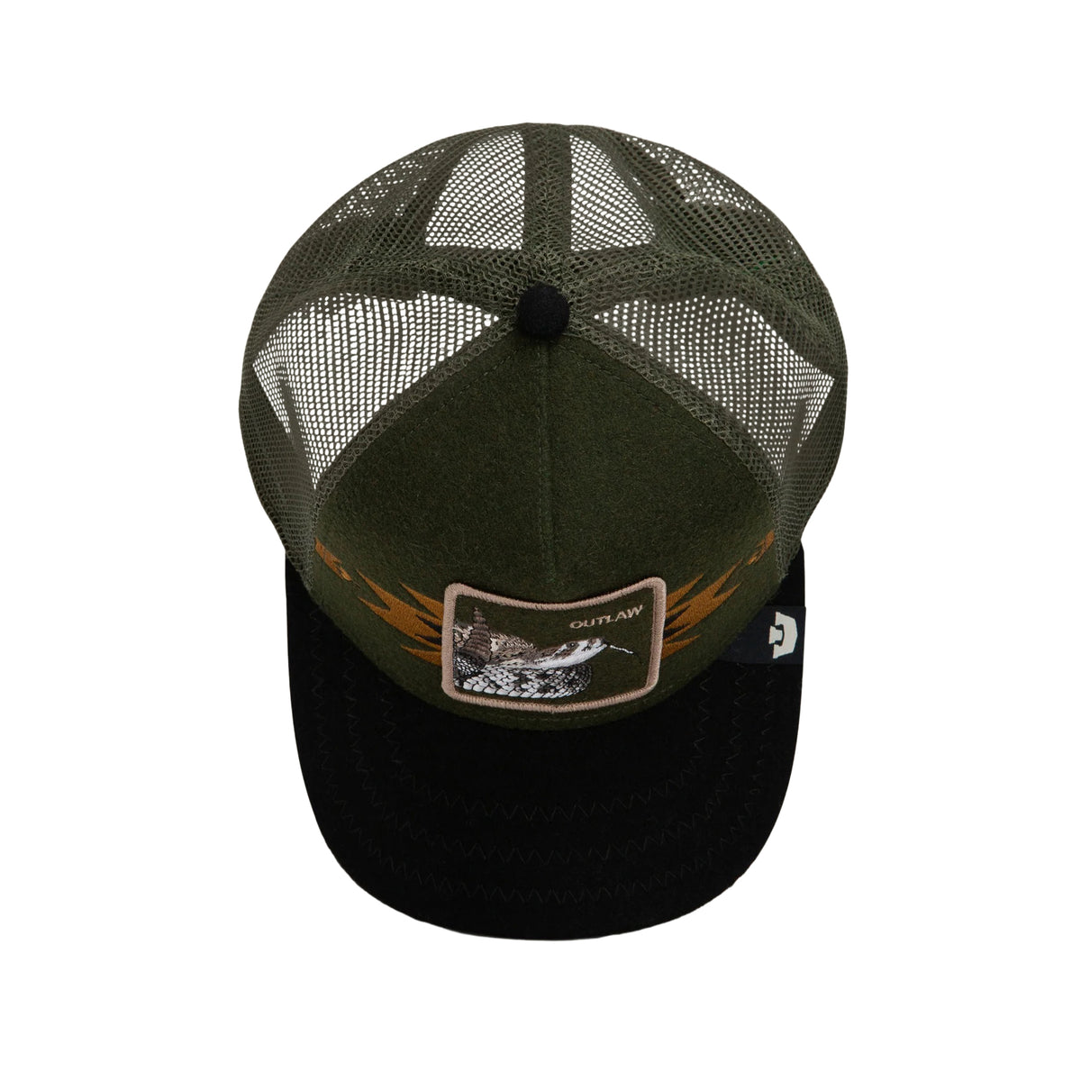 Goorin Bros. Canyon Outlaw Trucker Hat - Deep Olive / Black