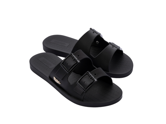 Melissa Sun Malibu Sliders In Black