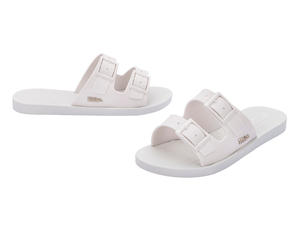 Melissa Sun Malibu Sliders In White