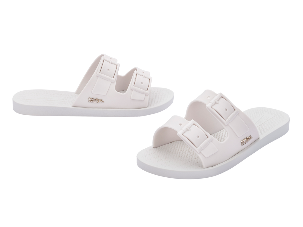 Melissa Sun Malibu Sliders In White