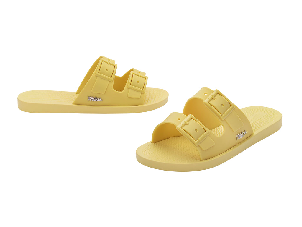 Melissa Sun Malibu Sliders In Yellow