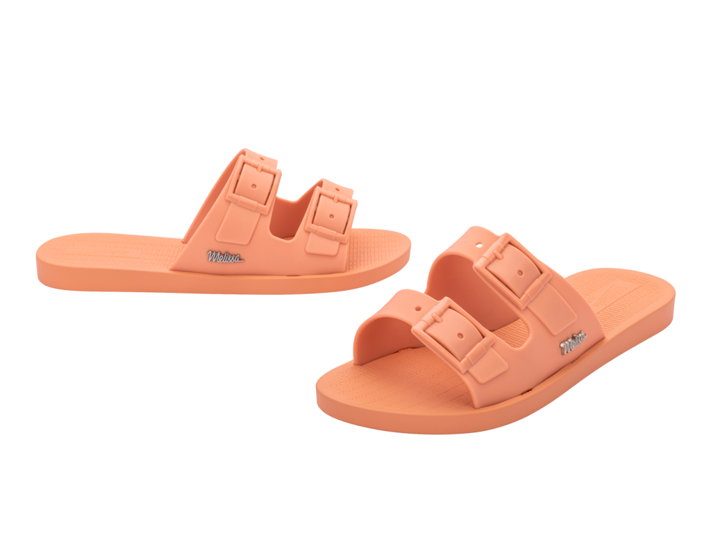 Melissa Sun Malibu Sliders In Orange