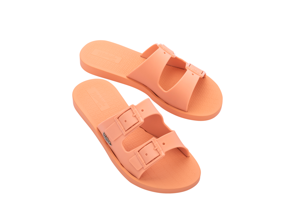 Melissa Sun Malibu Sliders In Orange