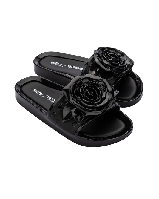 Melissa Beach Slide Spike + Undercover in Black Color