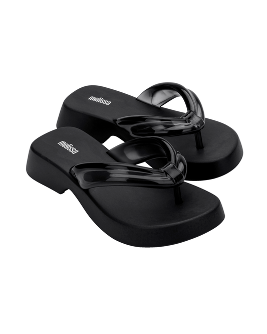 Melissa Air Bubble Flip Flop Double in Black