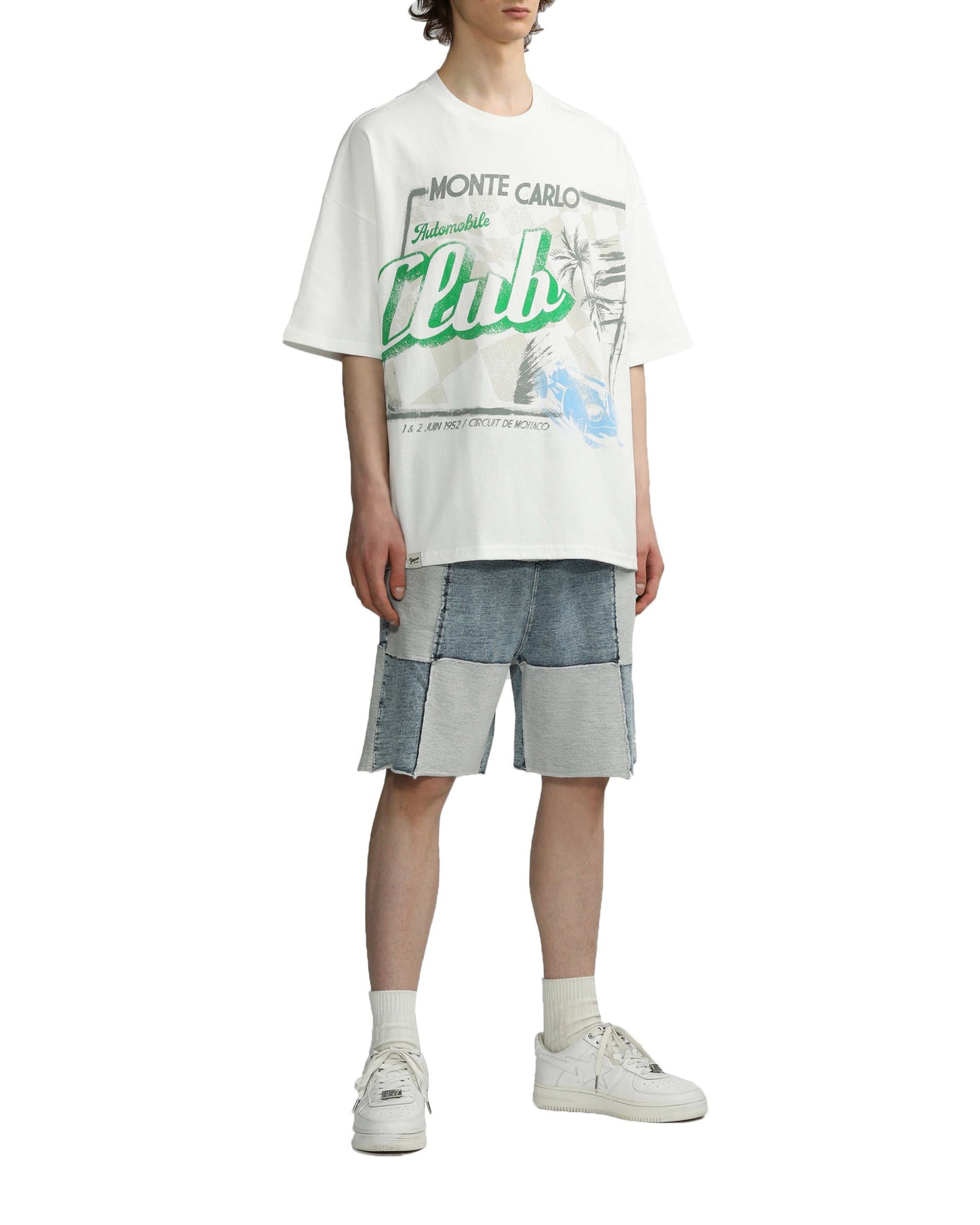Men's Checkered Short in Light Blue
