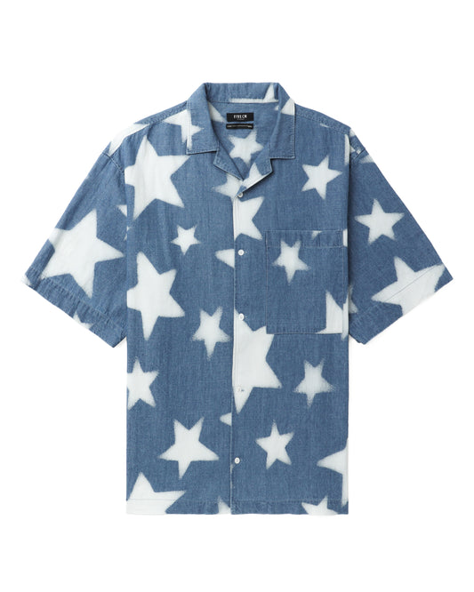 Men's Relaxed Fit Star Shirt in Blue