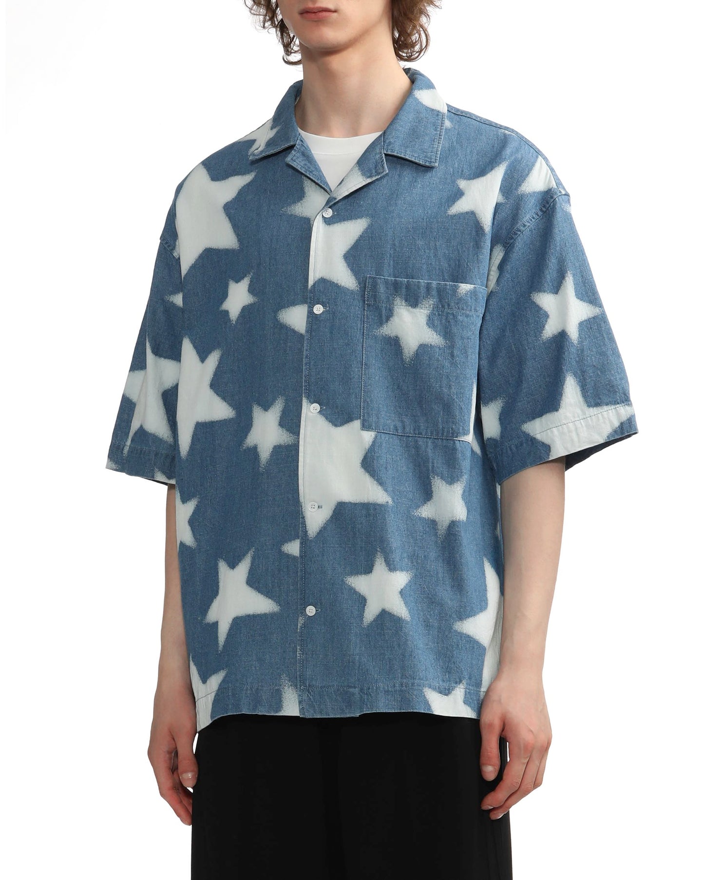 Men's Relaxed Fit Star Shirt in Blue