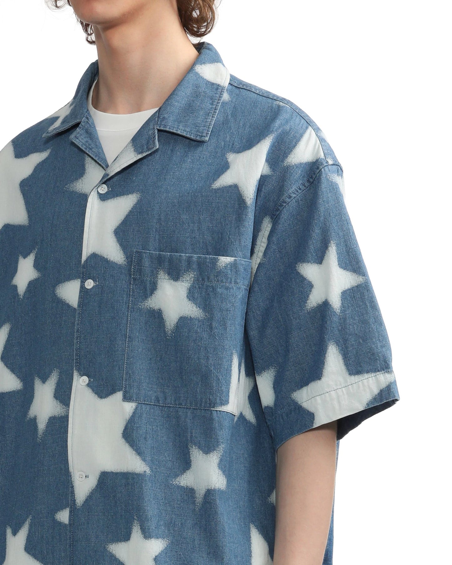 Men's Relaxed Fit Star Shirt in Blue
