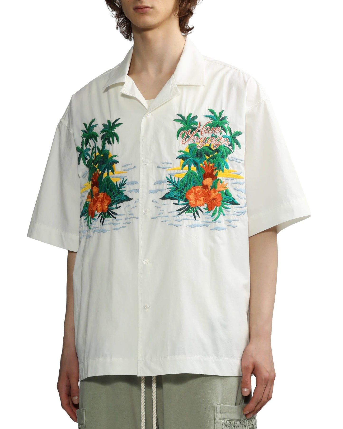 Men's Relaxed Fit Hawaii Shirt in White