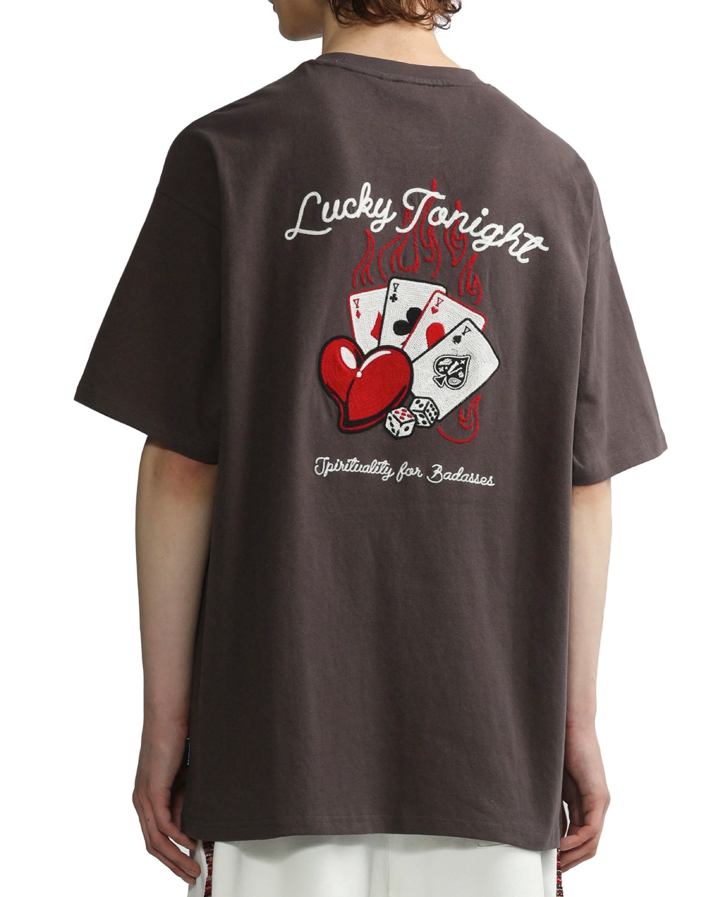 Men's Lucky Tonight T-shirt in Charcoal