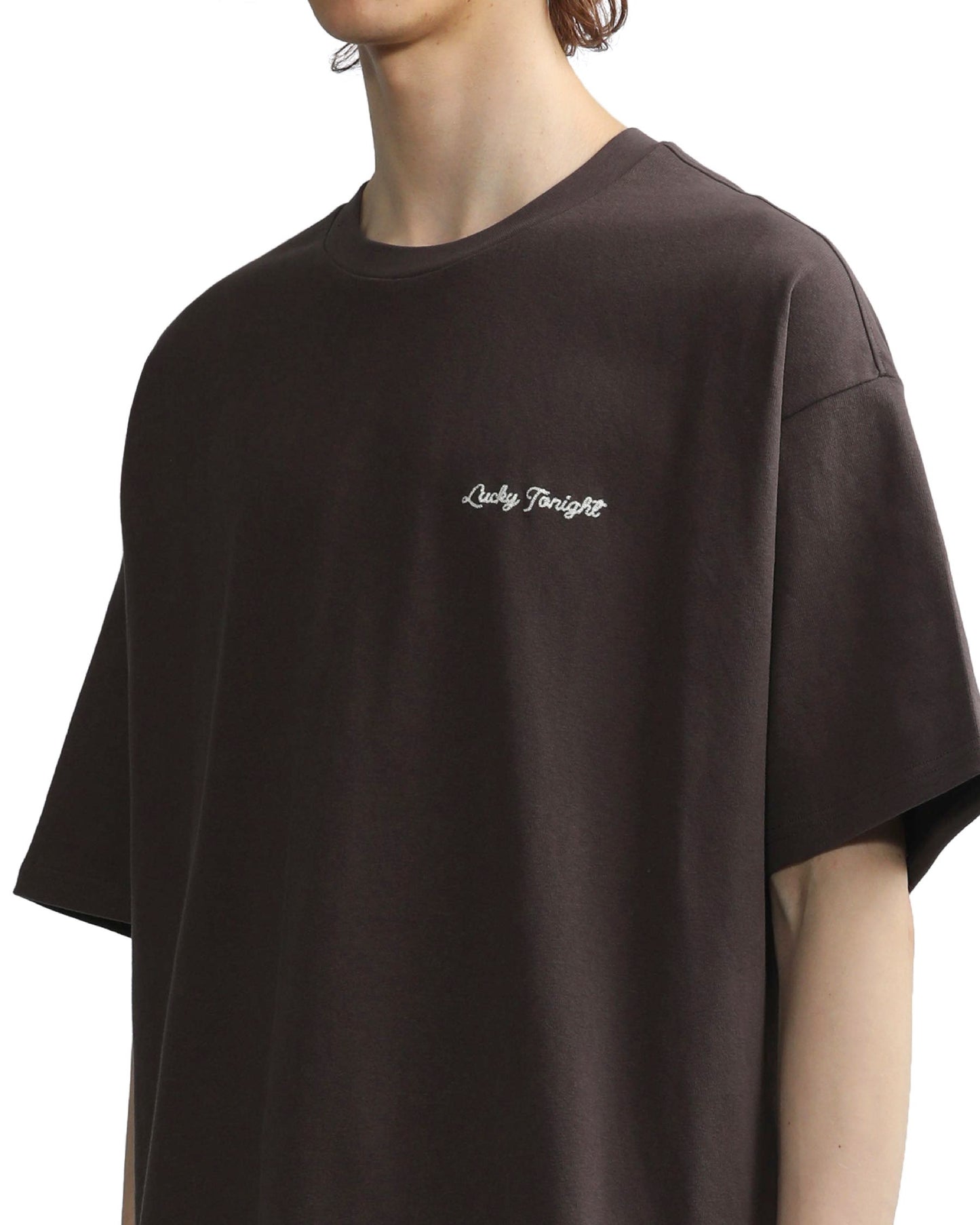 Men's Lucky Tonight T-shirt in Charcoal