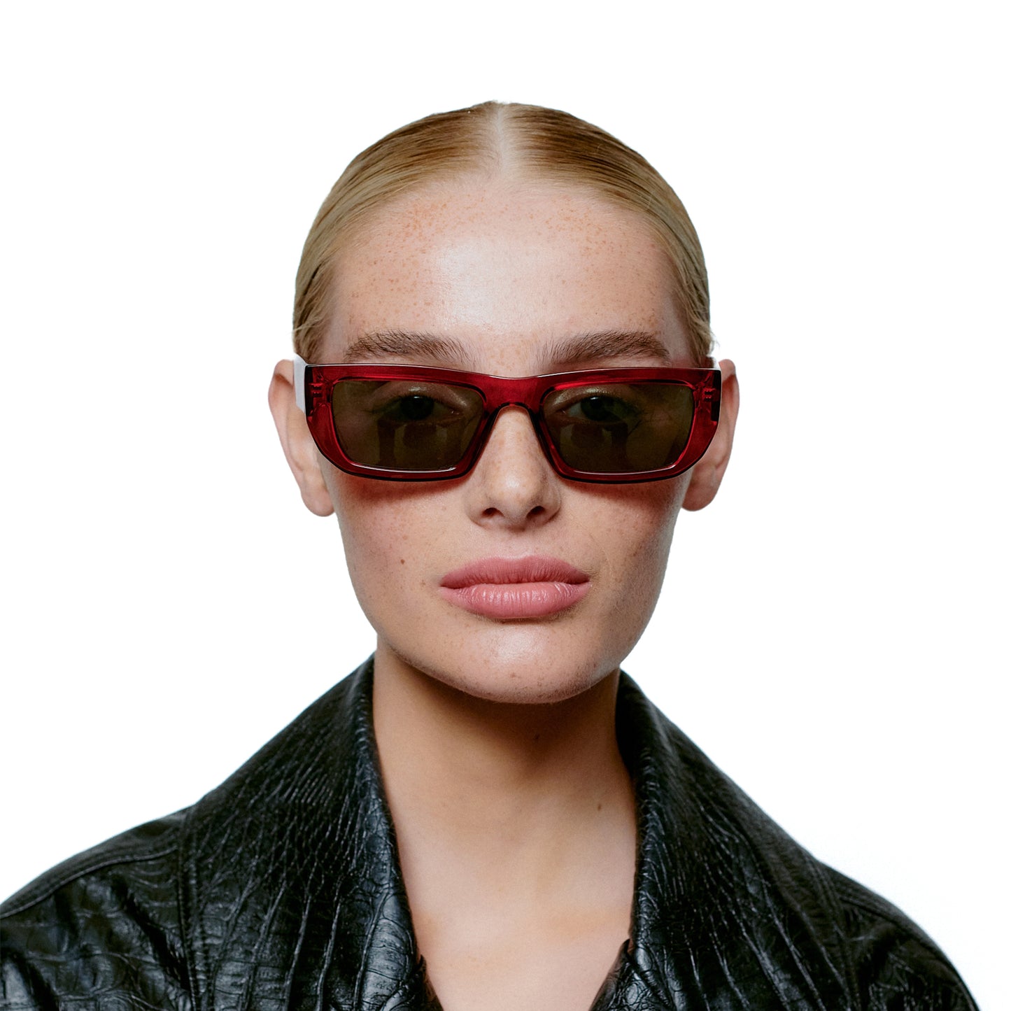 A.Kjaerbede Fame Sunglasses in Burgundy Transparent color
