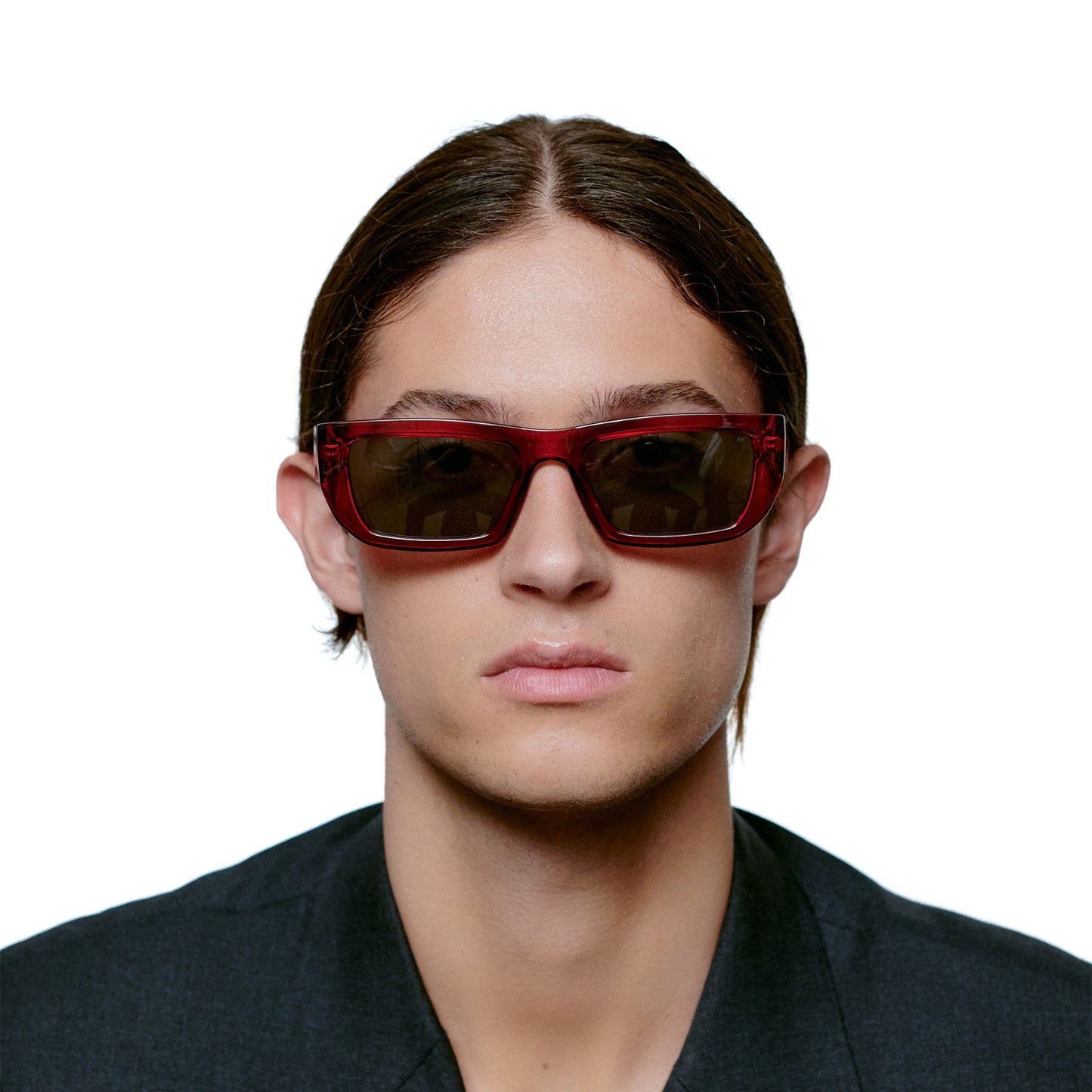 A.Kjaerbede Fame Sunglasses in Burgundy Transparent color