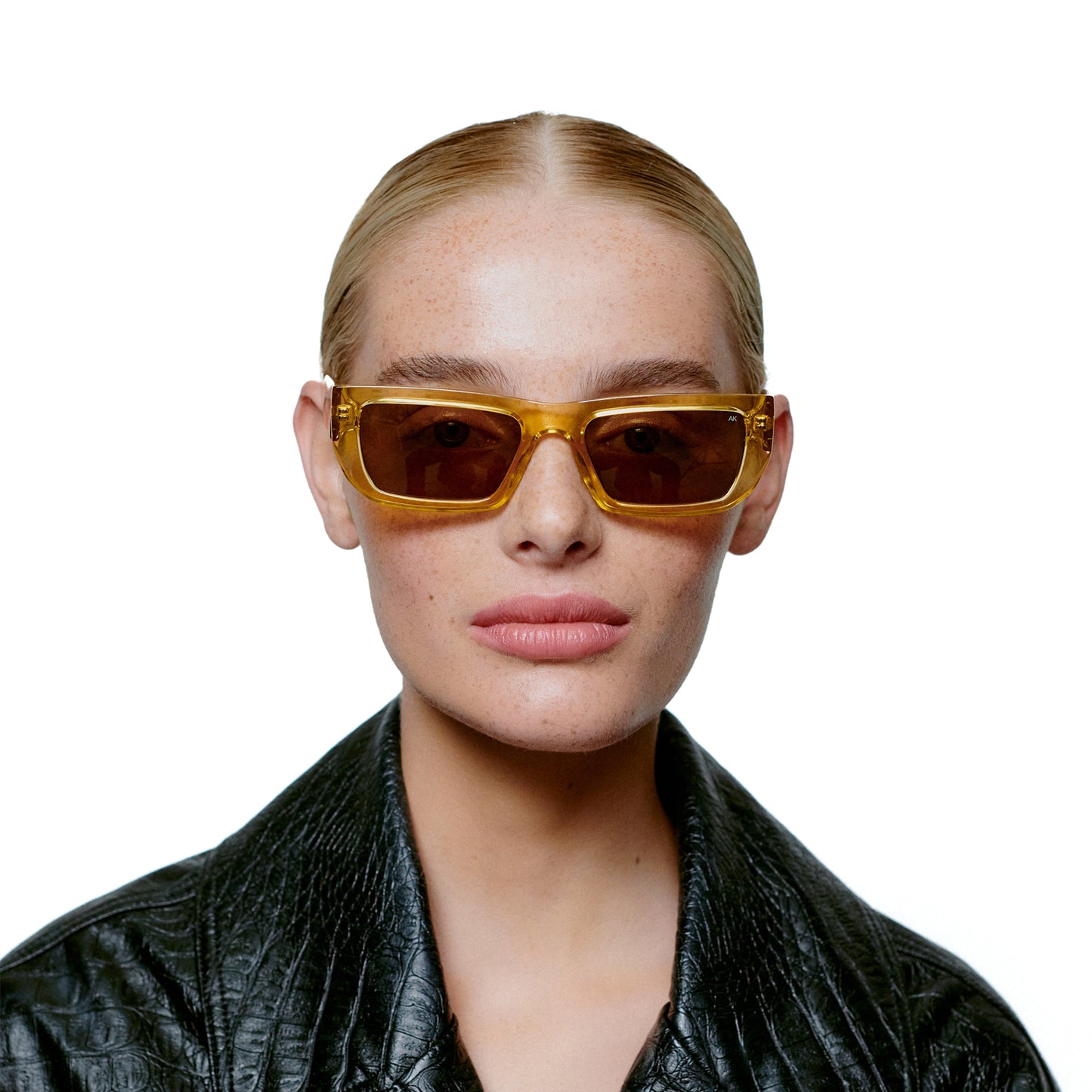 A.Kjaerbede Fame Sunglasses in Yellow transparent color