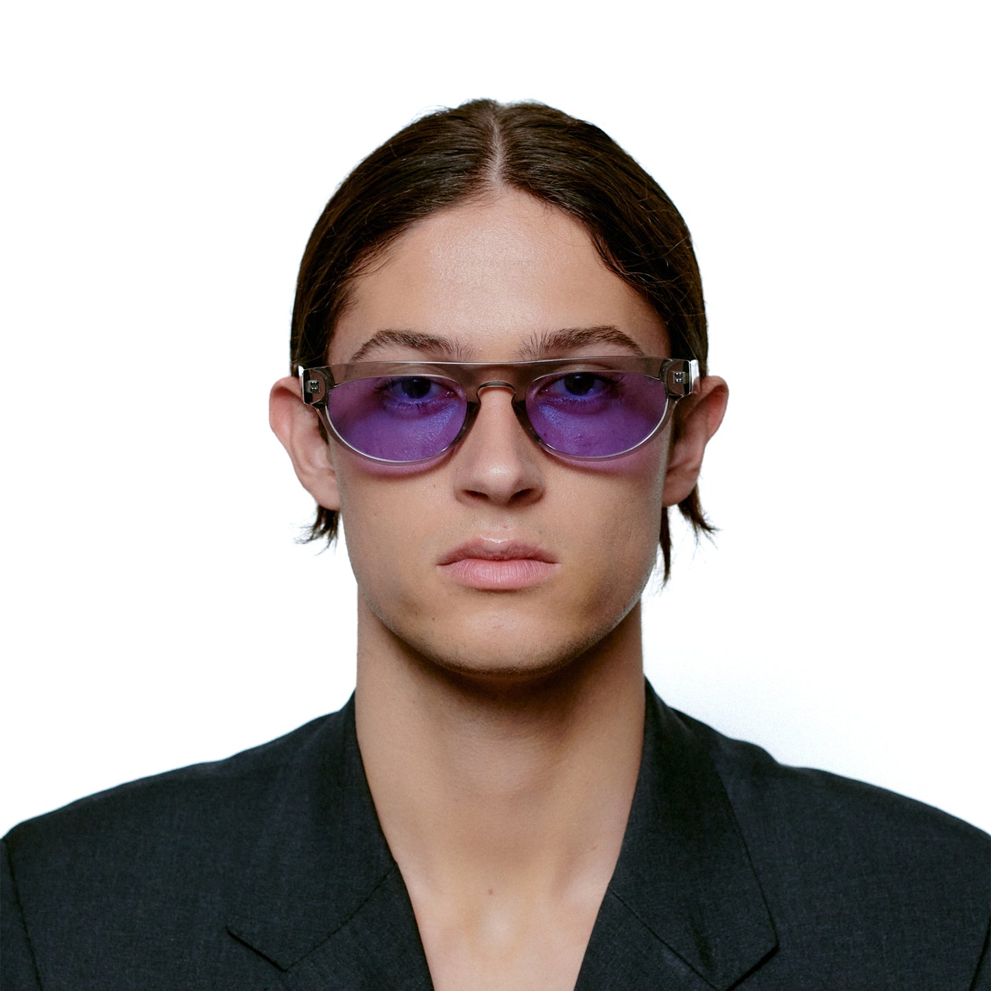 A.Kjaerbede Jake Sunglasses in Grey Transparent color