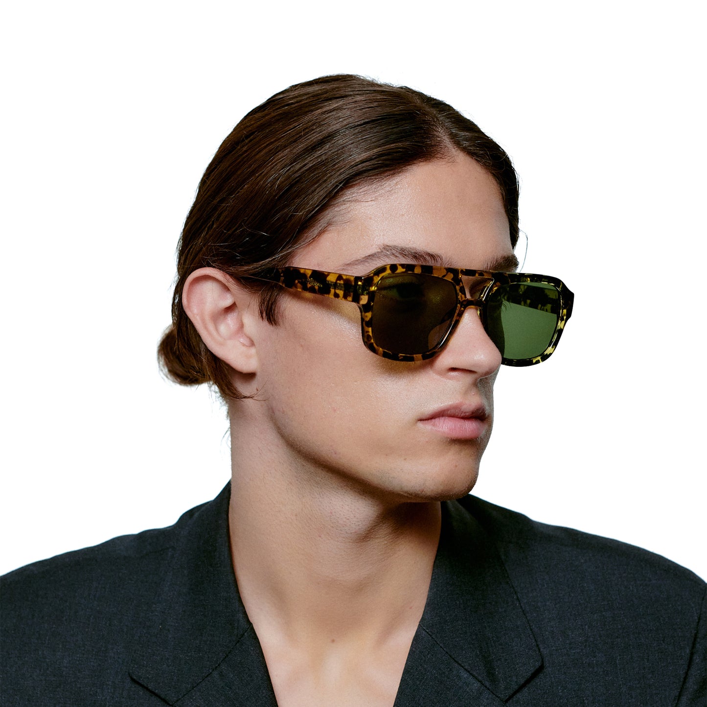 A.Kjaerbede Kaya Sunglasses in Black / Yellow Tortoise color