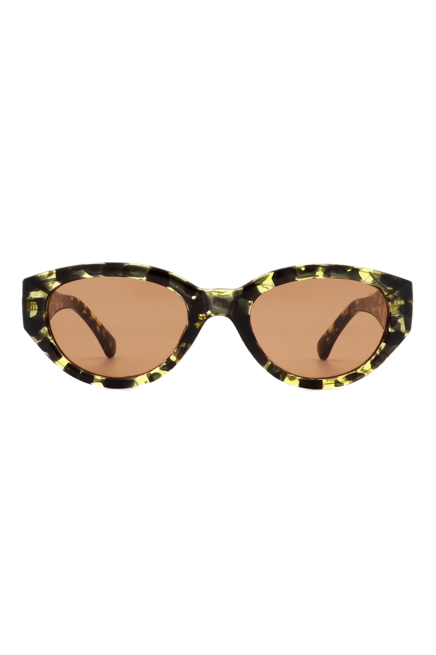 A.Kjaerbede Winnie Sunglasses in Black & Yellow Tortoise color