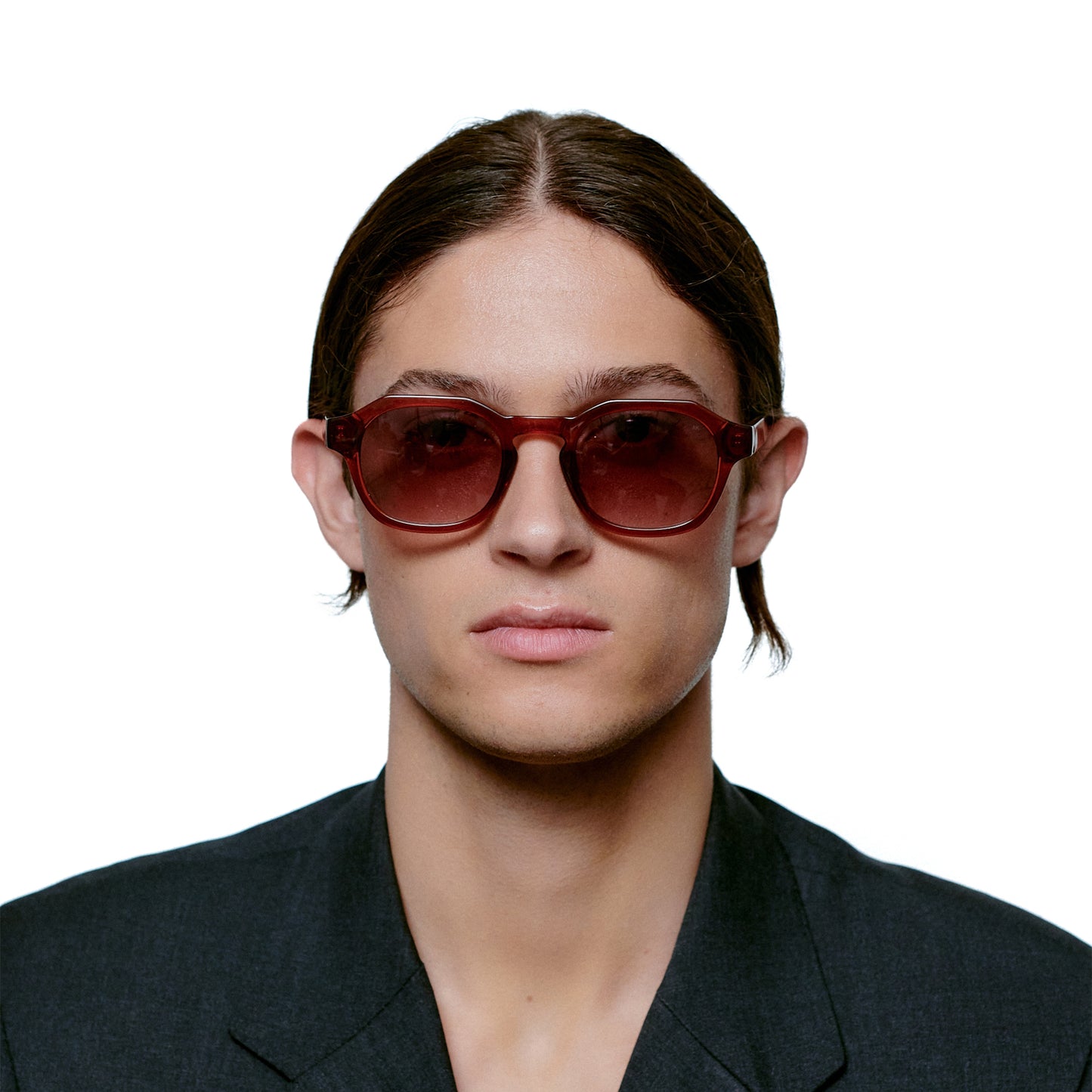 A.Kjaerbede Zan Sunglasses in Brown Transparent color