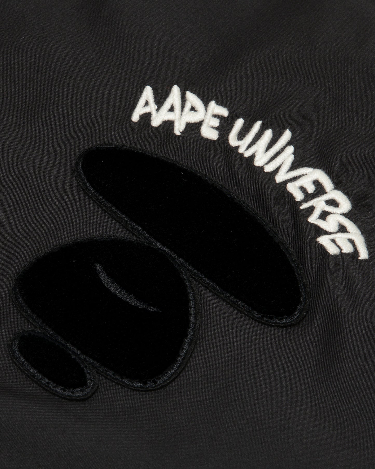 Men Embroidered Bomber Jacket in Black