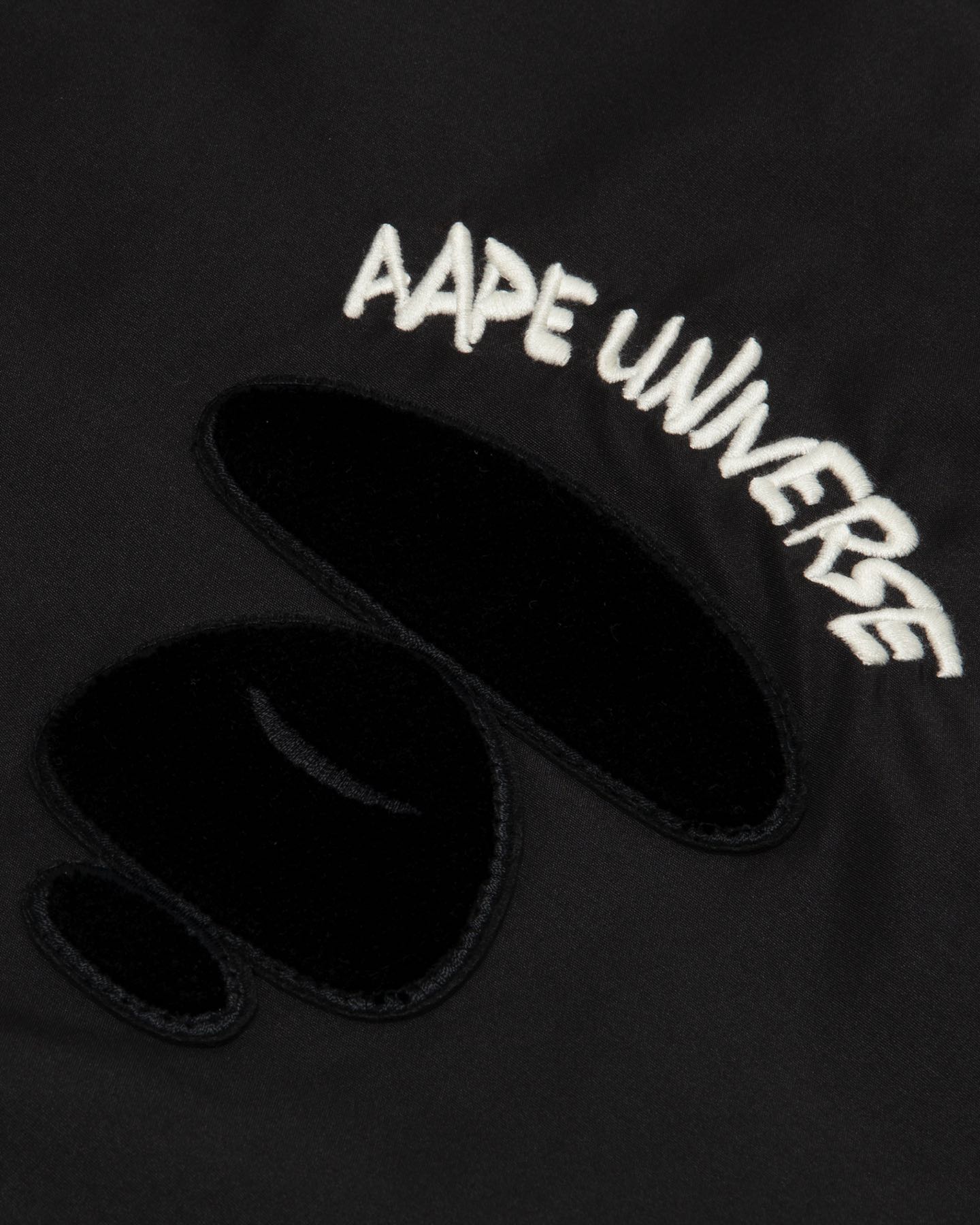 Men Embroidered Bomber Jacket in Black