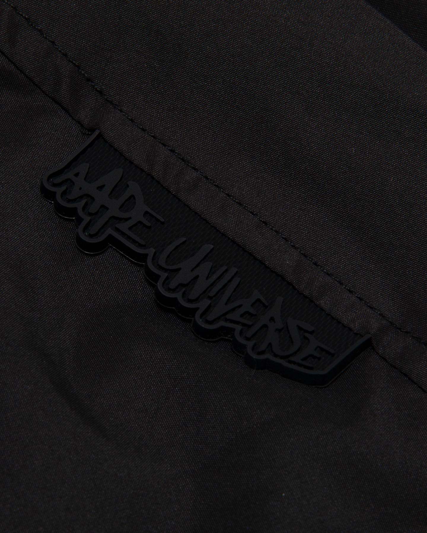 Men Embroidered Bomber Jacket in Black