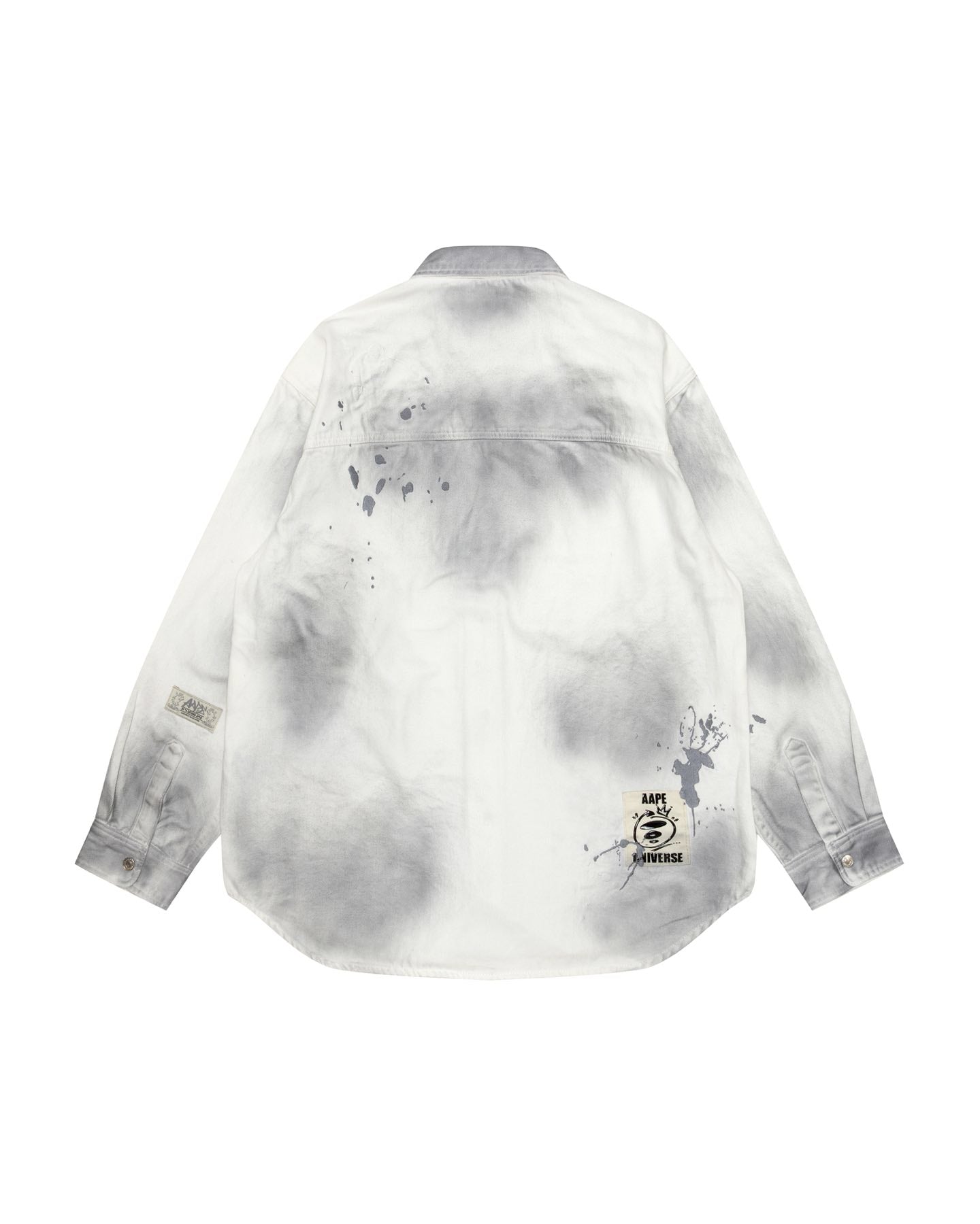AAPE Men Long Sleeve Shirt in White (Black)