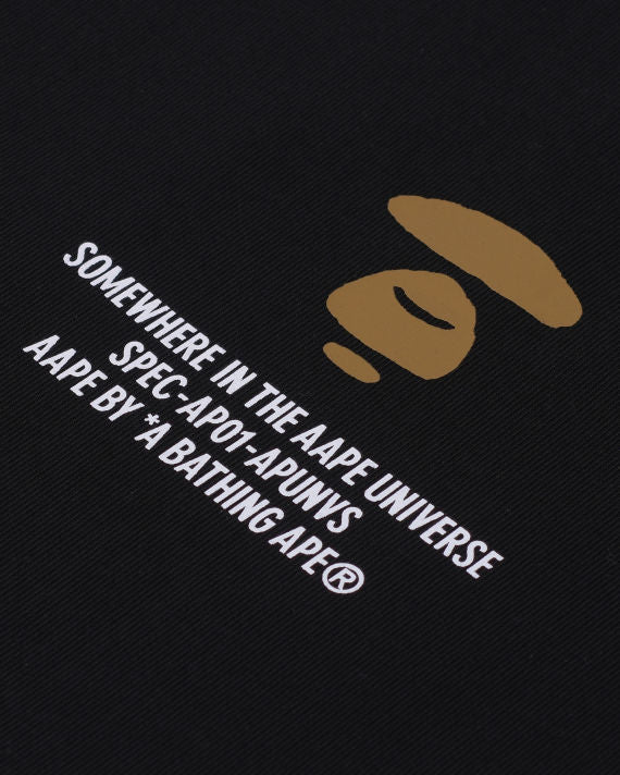 Men Moonface Printed Sweatshirt in Black