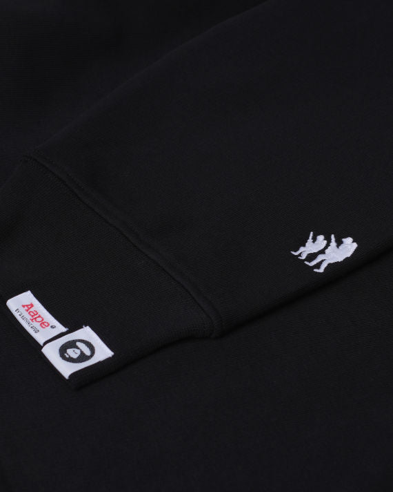 Men Moonface Printed Sweatshirt in Black