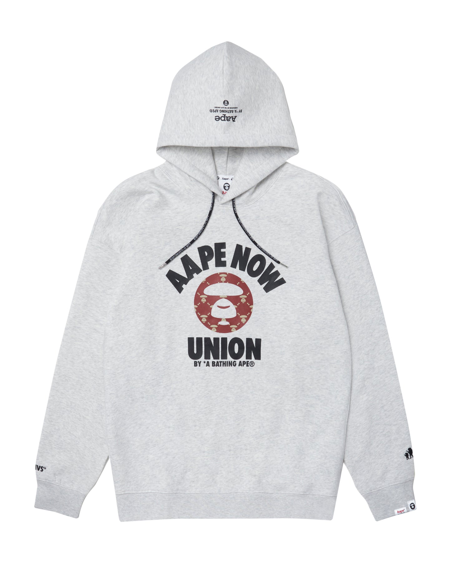 Men Moonface Logo Printed Sweatshirt in Heather White