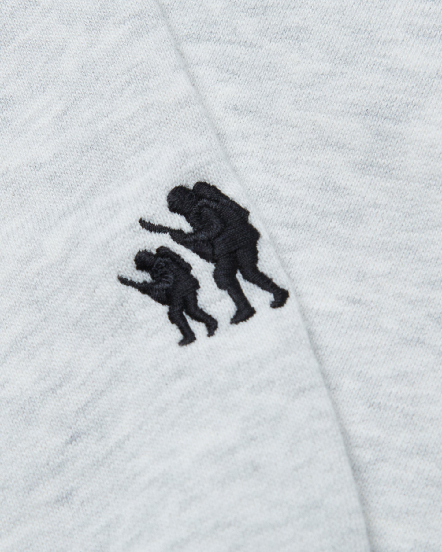 Men Moonface Logo Printed Sweatshirt in Heather White