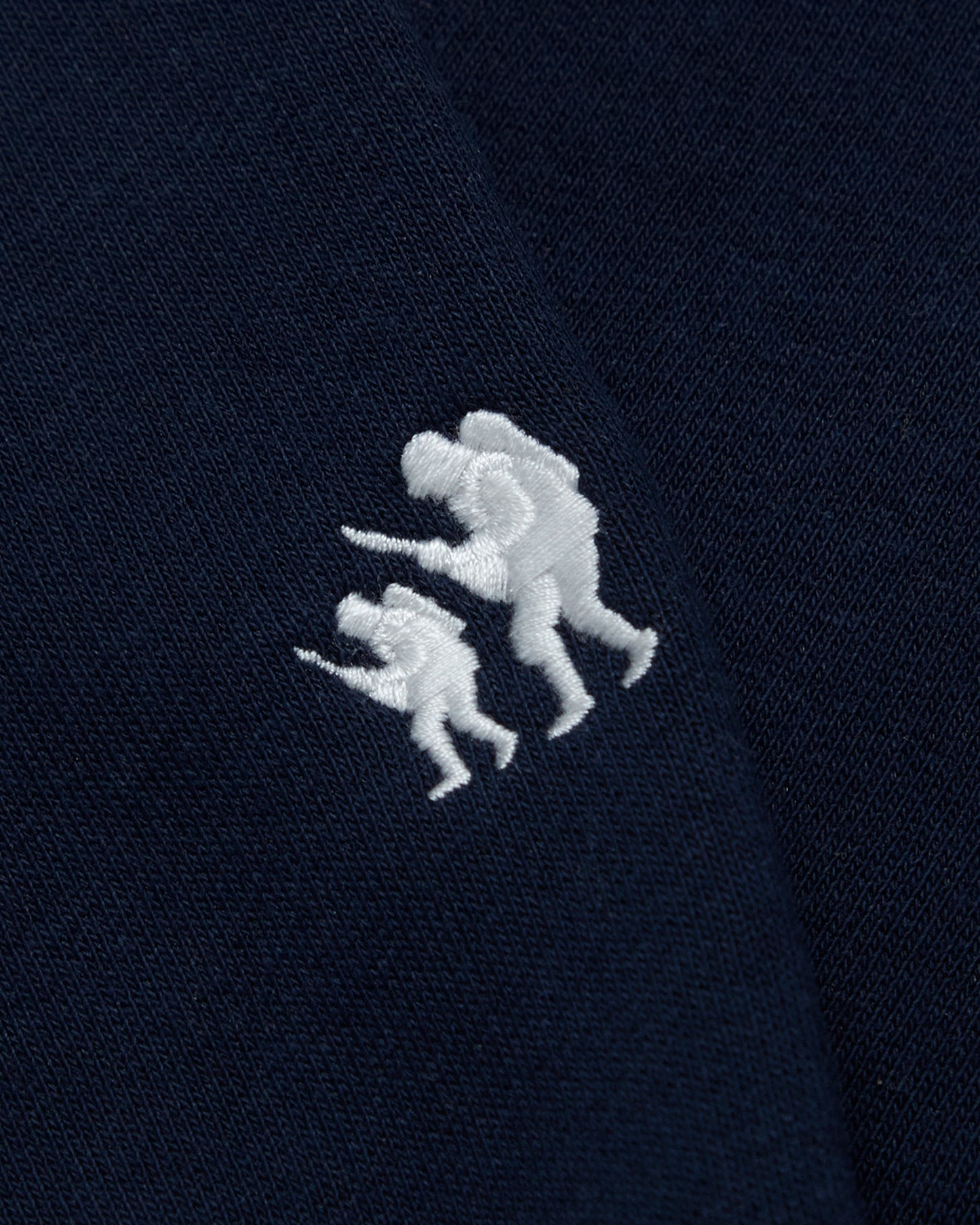 Men Moonface Logo Printed Sweatshirt in Navy