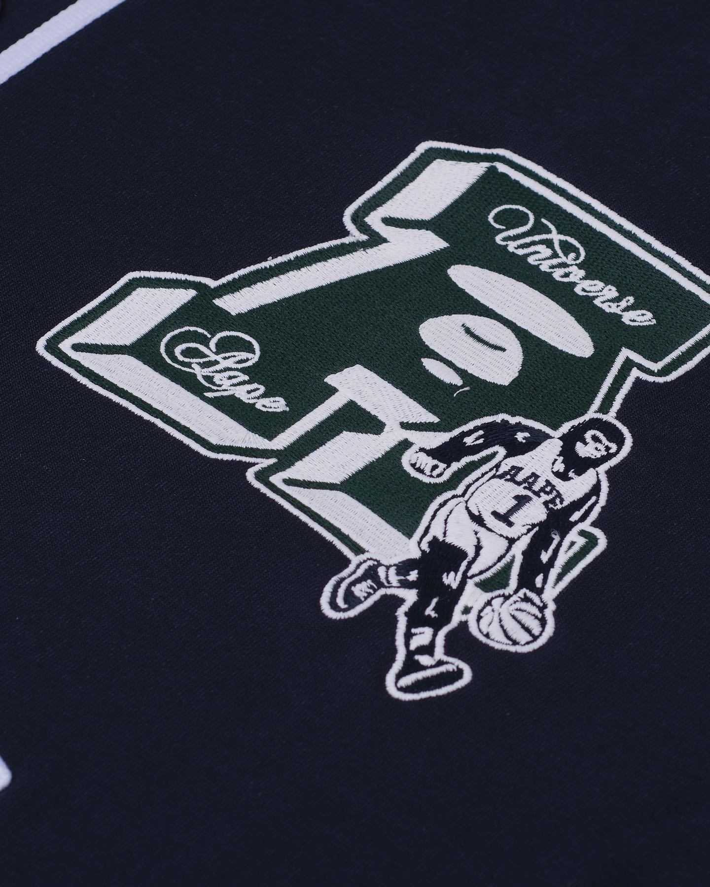 Men Logo Baseball Shirt in Navy
