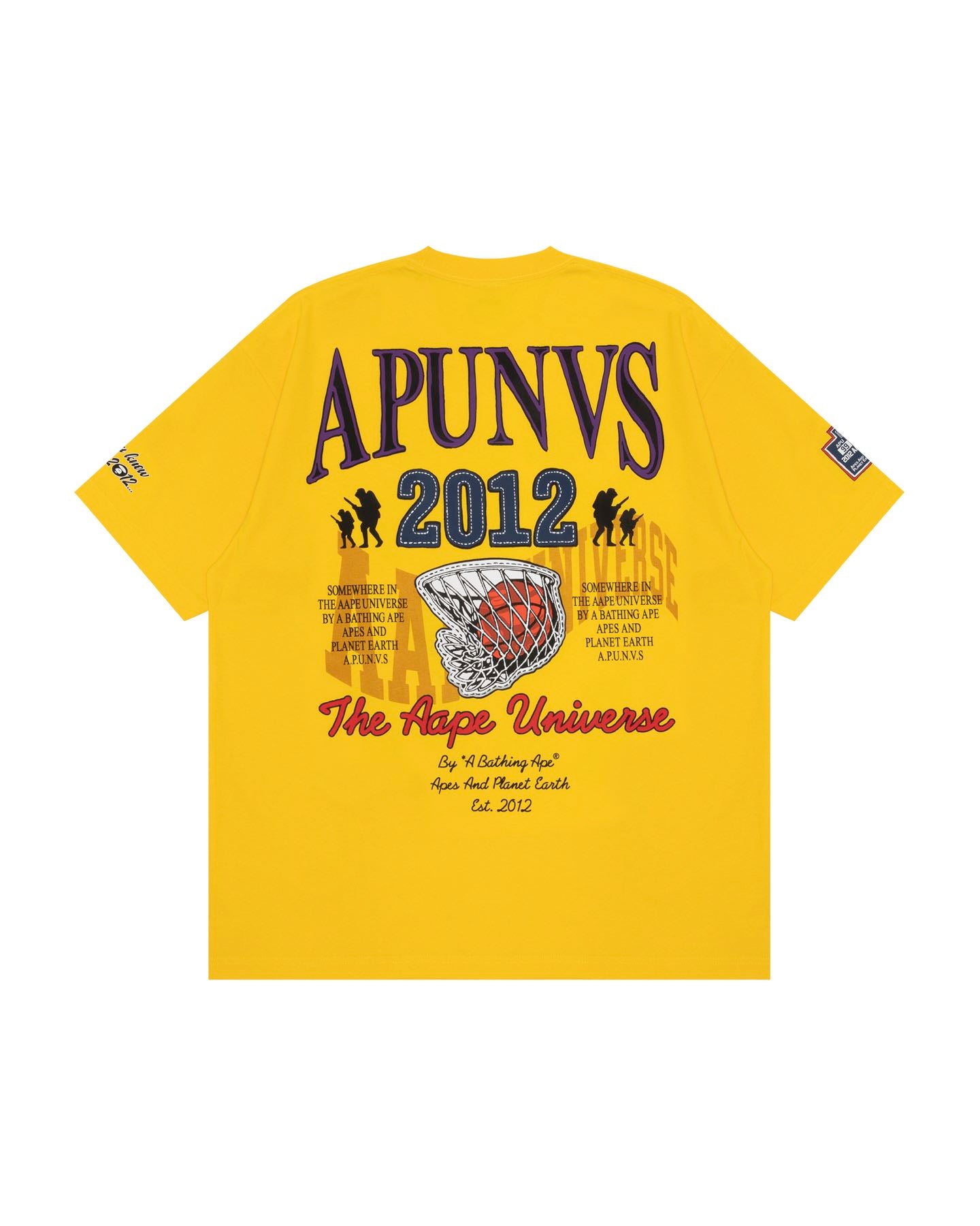 AAPE Men Theme T-Shirt in Yellow