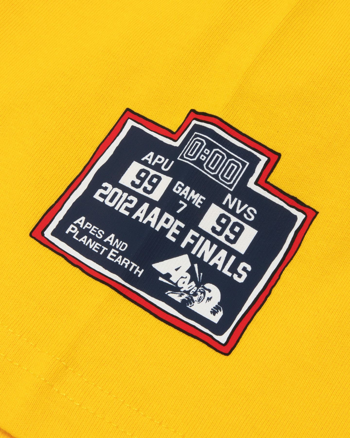 AAPE Men Theme T-Shirt in Yellow