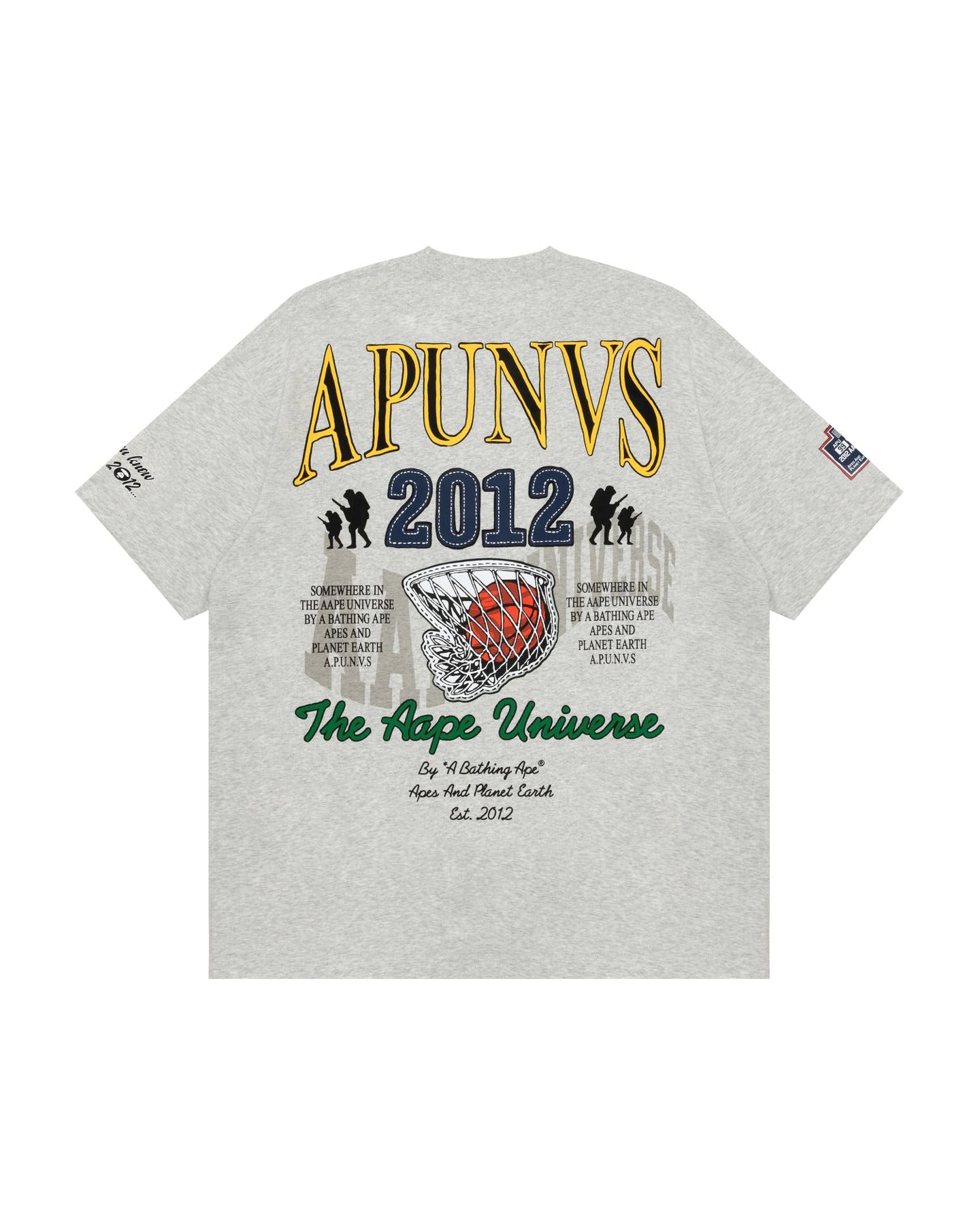 AAPE Men Theme T-Shirt in Heather White