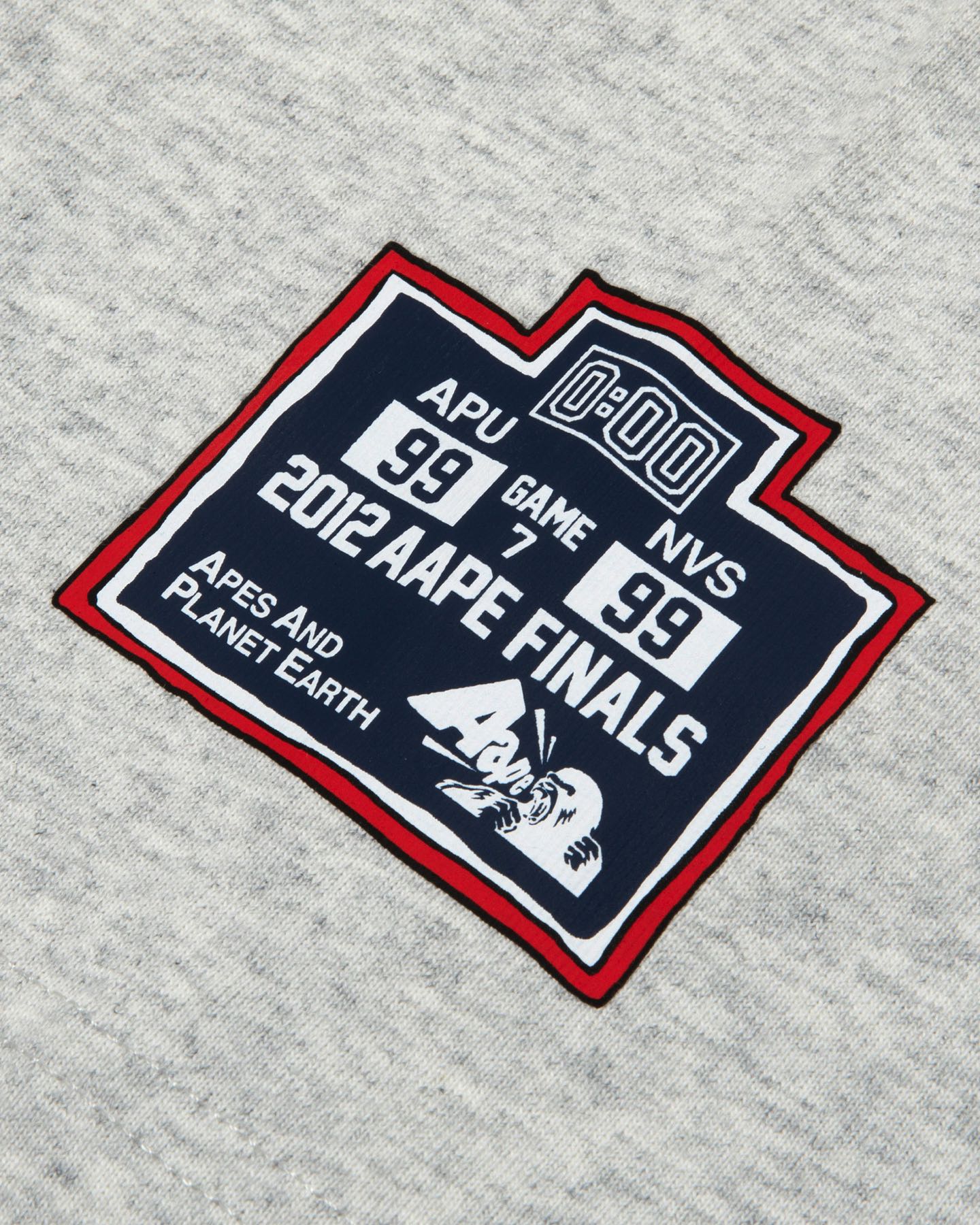AAPE Men Theme T-Shirt in Heather White