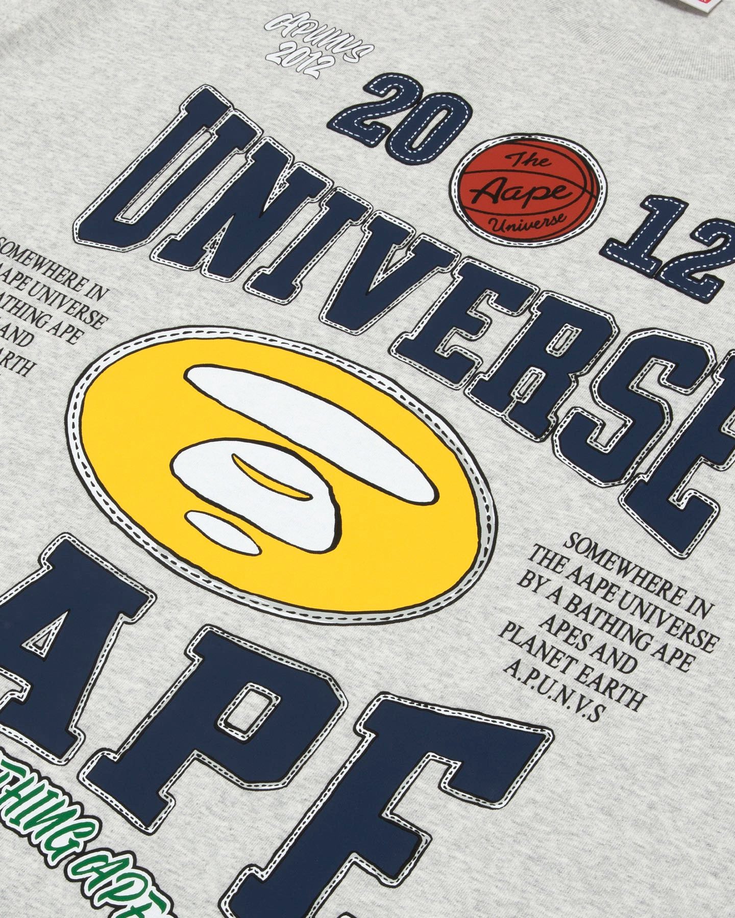 AAPE Men Theme T-Shirt in Heather White