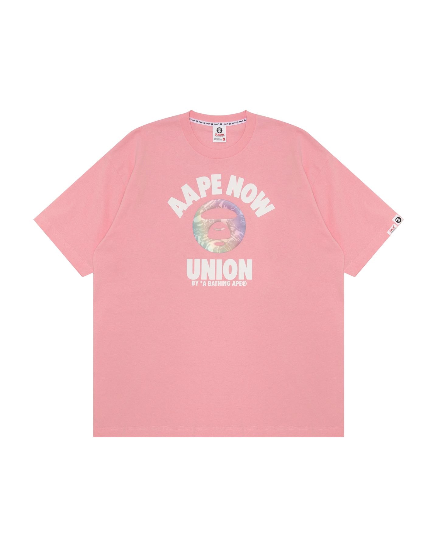 AAPE Men Basic T-Shirt in Light Pink