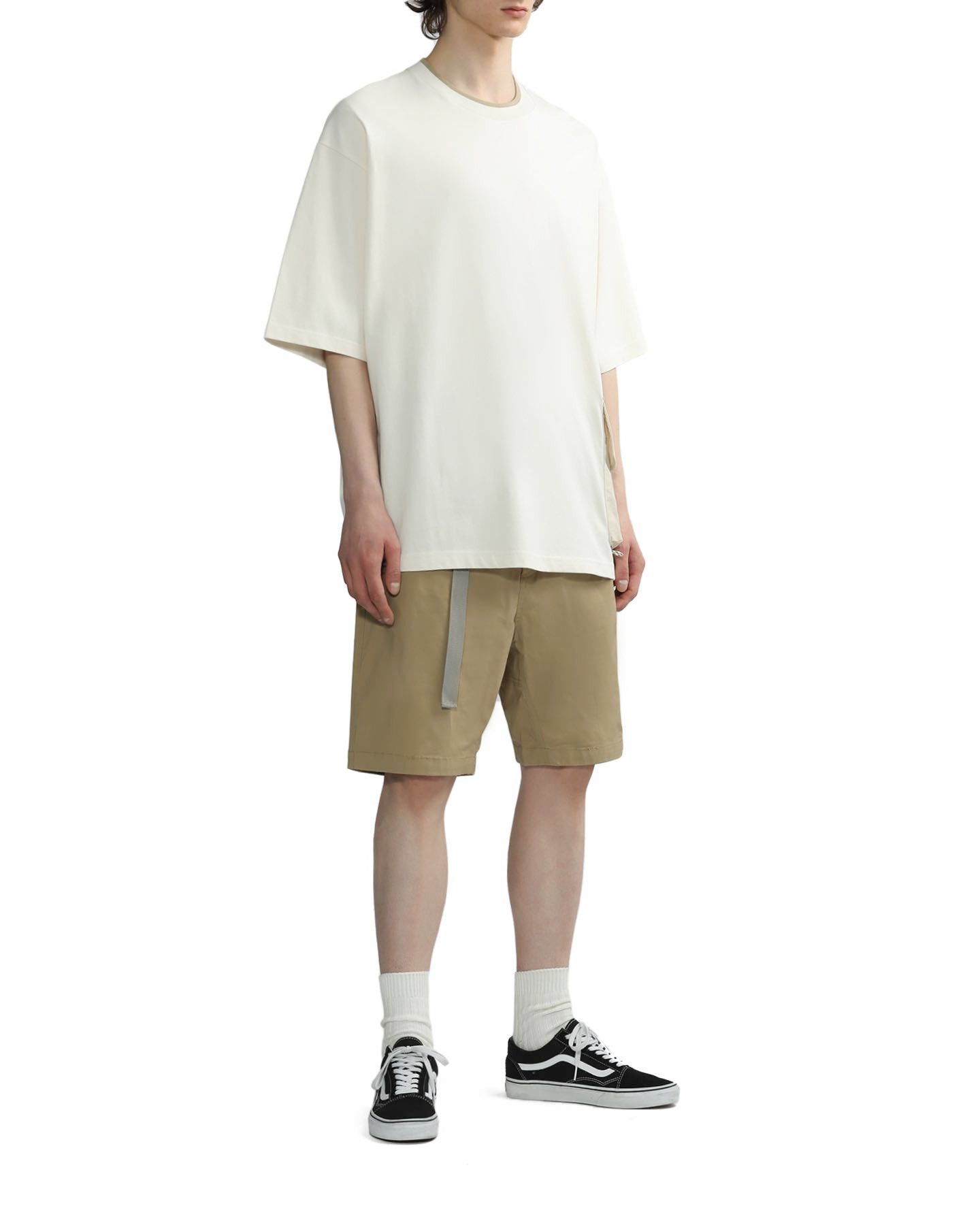 Men's - Belted Shorts in Beige
