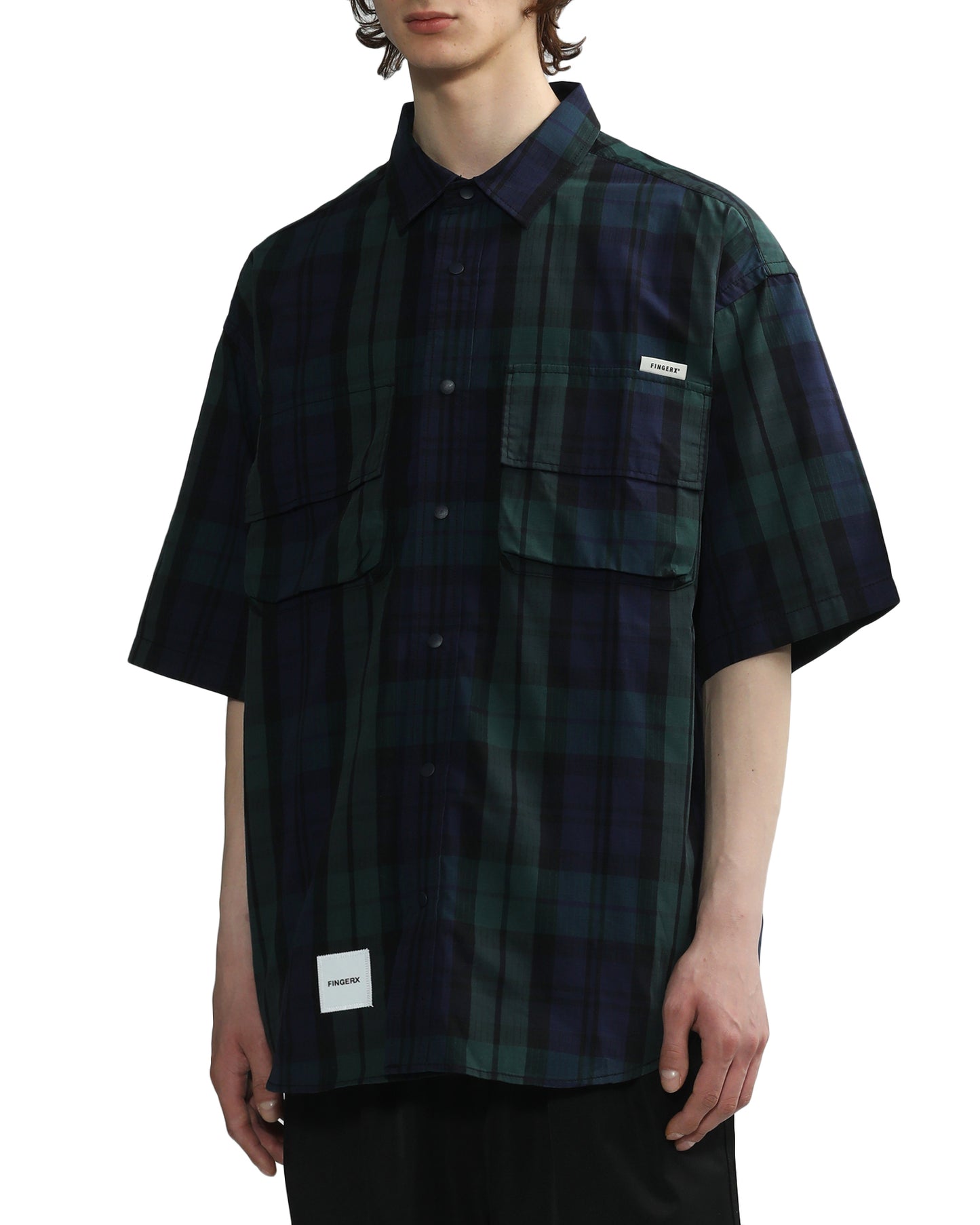 Men's - Checkered T-shirt in Blue&Green