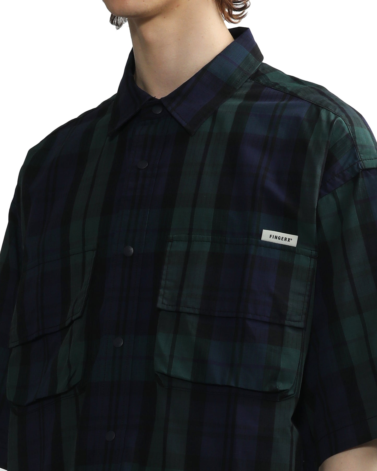 Men's - Checkered T-shirt in Blue&Green