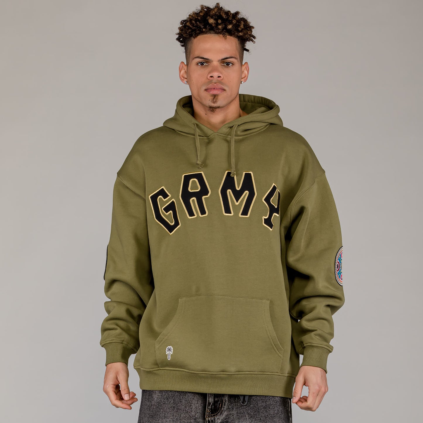 Men The Clout Vintage Hoodie in Khaki