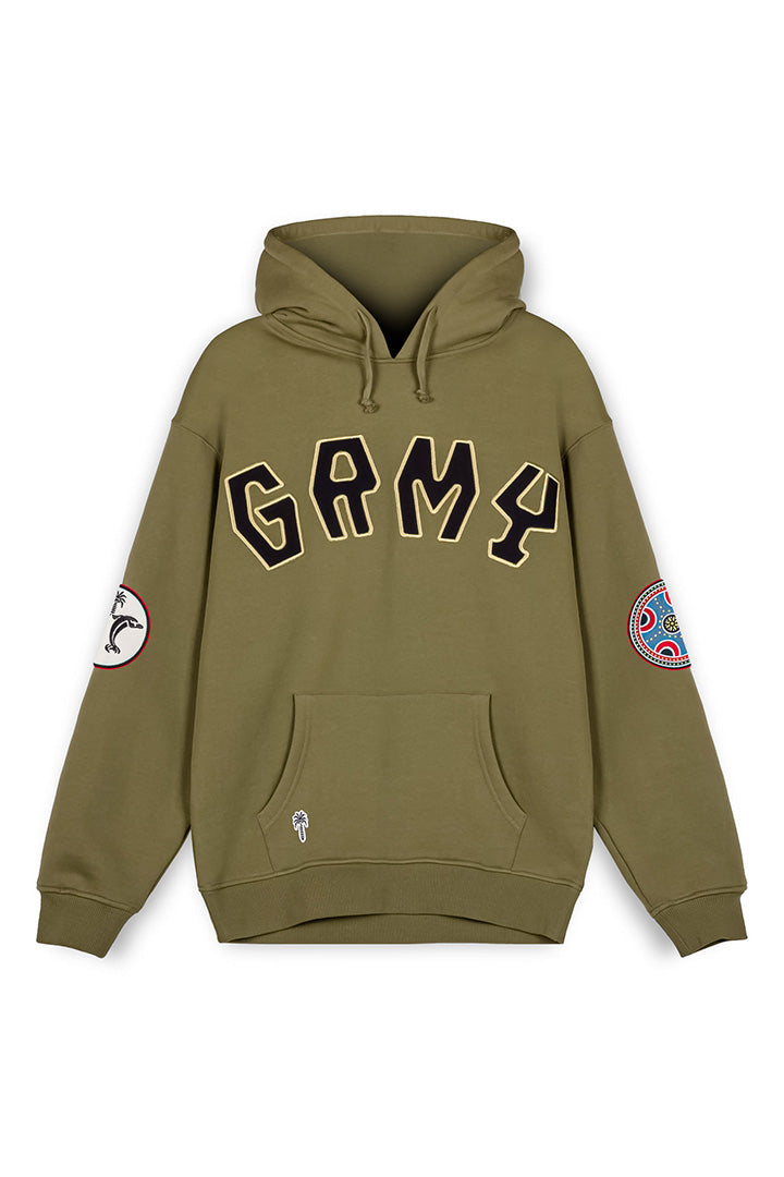 Men The Clout Vintage Hoodie in Khaki