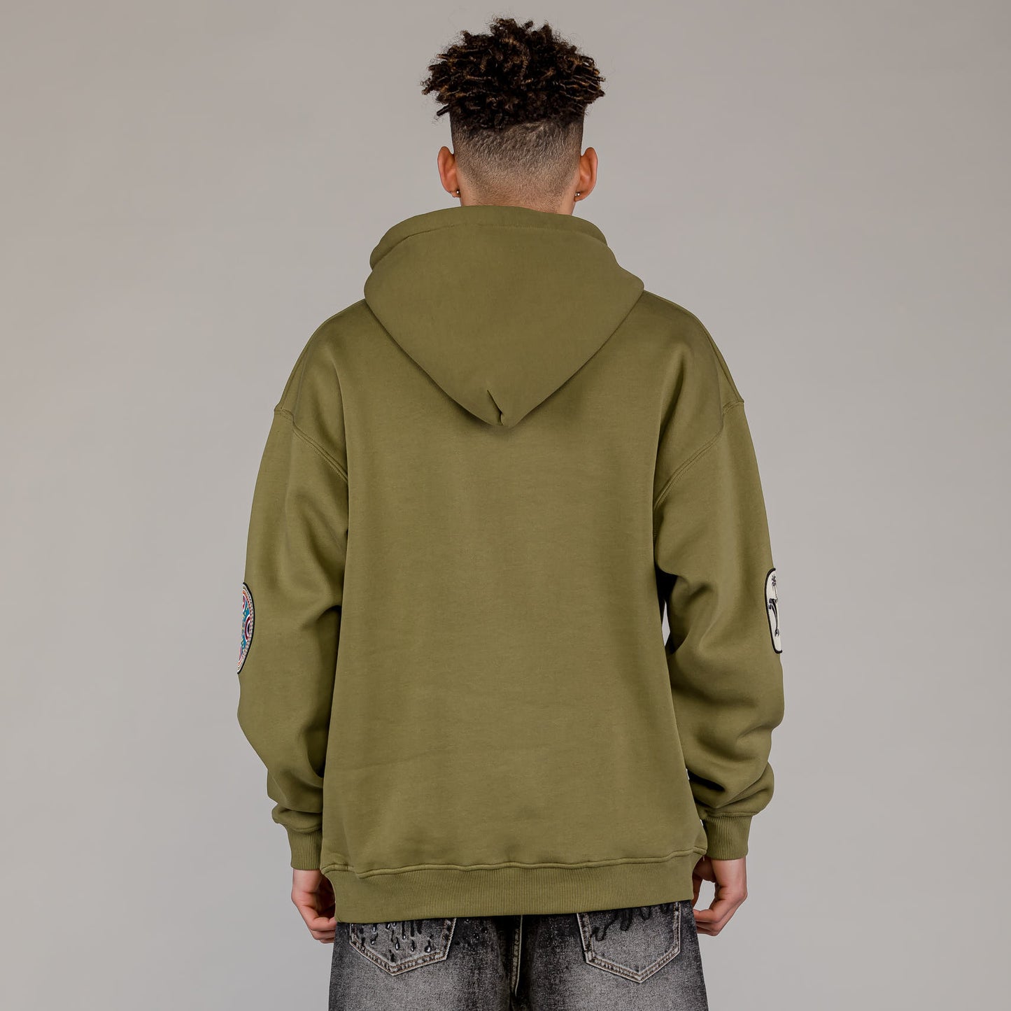 Men The Clout Vintage Hoodie in Khaki