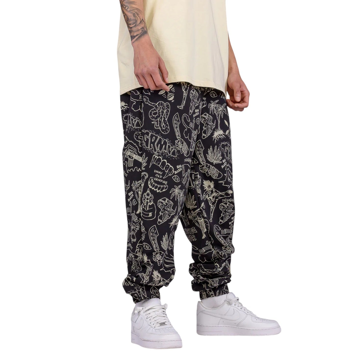 Men The Toughest Track Pants in Black