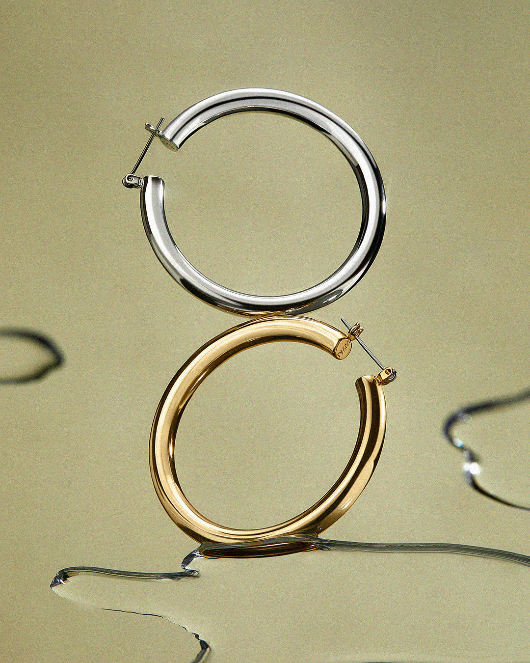 Amalfi Tube Hoops-Gold