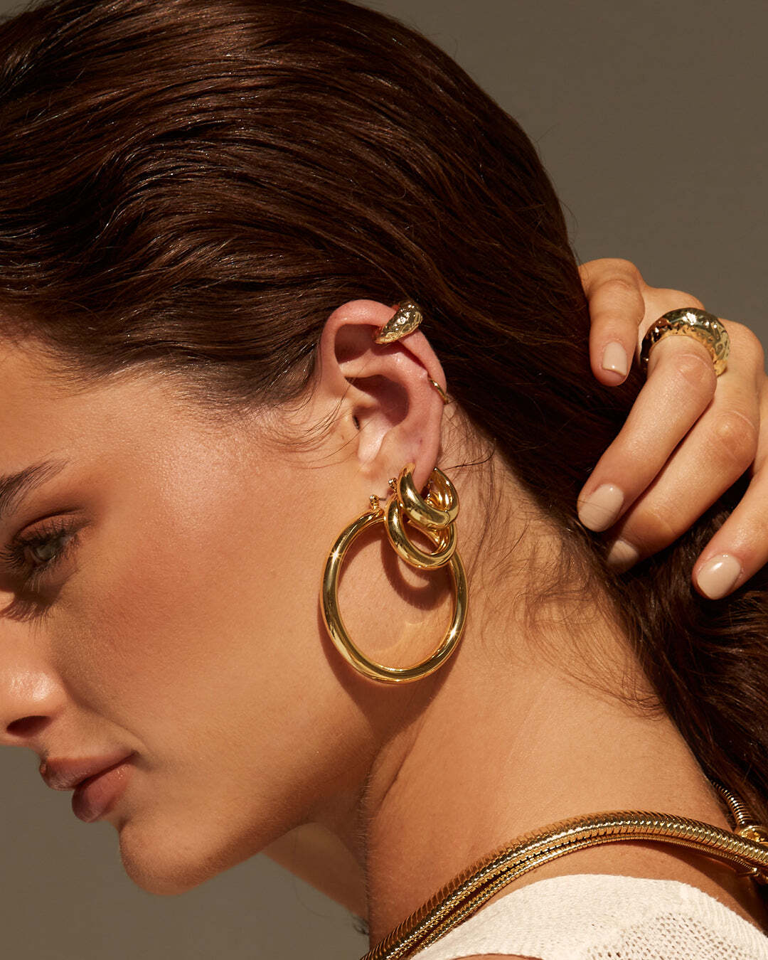 Amalfi Tube Hoops-Gold