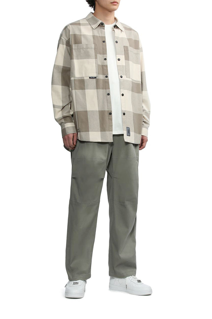 Izzue Men's Long Sleeve Shirt in Beige Color