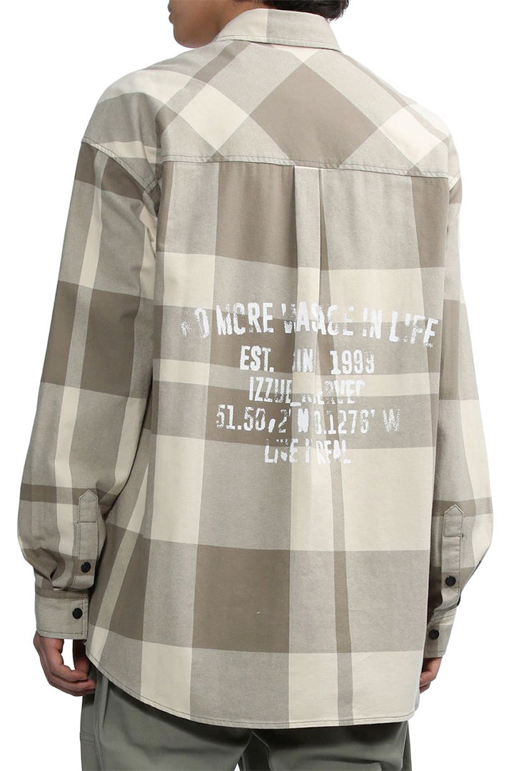 Izzue Men's Long Sleeve Shirt in Beige Color